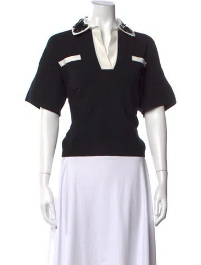 Pre-owned Essentiel Antwerp Short Sleeve Polo In Black
