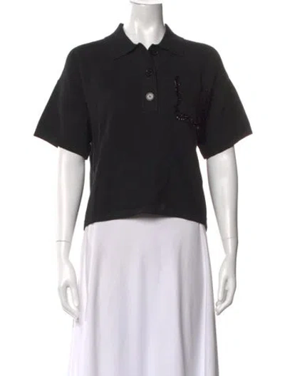 Pre-owned Essentiel Antwerp Short Sleeve Polo In Black