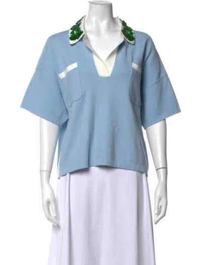 Pre-owned Essentiel Antwerp Short Sleeve Polo In Blue