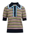 Essentiel Antwerp Haximum Striped Polo In Black