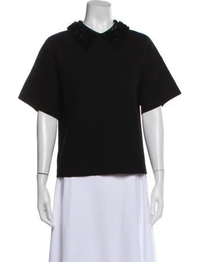 Pre-owned Essentiel Antwerp Short Sleeve Top In Black