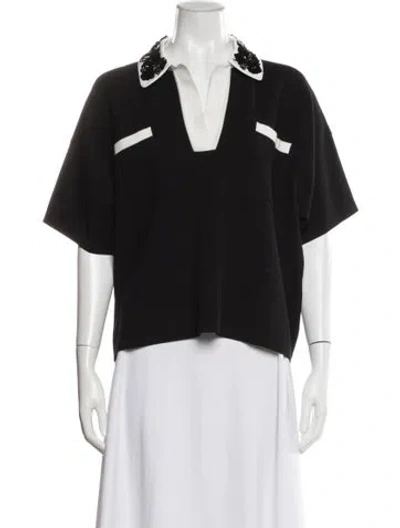 Pre-owned Essentiel Antwerp Short Sleeve Top W/ Tags In Black