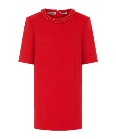Essentiel Antwerp Short-sleeved Dress In Red