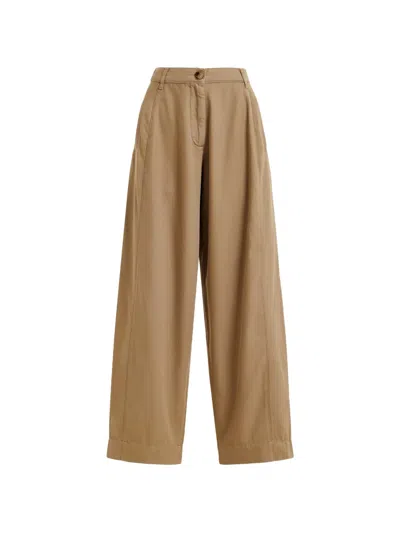 Essentiel Antwerp Side-pocket Trousers In Brown