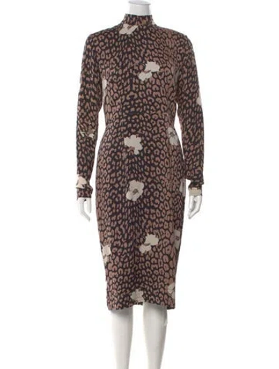 Pre-owned Essentiel Antwerp Silk Midi Length Dress In Multi