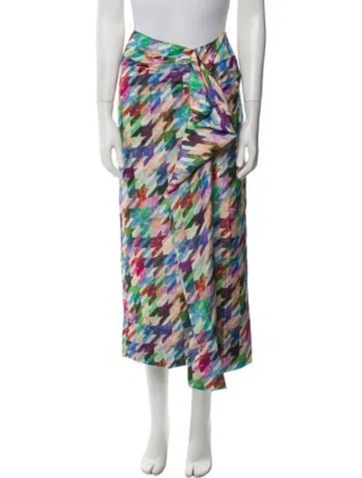 Pre-owned Essentiel Antwerp Silk Midi Length Skirt W/ Tags In Blue
