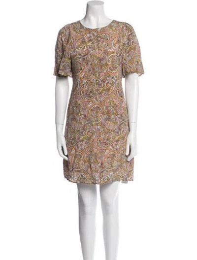 Pre-owned Essentiel Antwerp Silk Mini Dress In Multi