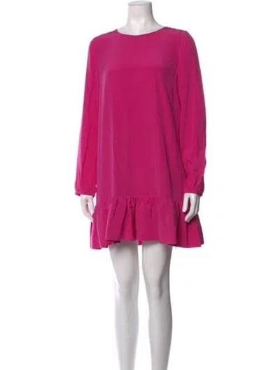 Pre-owned Essentiel Antwerp Silk Mini Dress In Pink