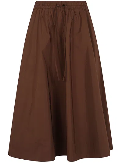 Essentiel Antwerp Skirt Elasticated Wide "keely2" In Brown
