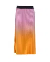 Essentiel Antwerp Pleated Skirt With Gradient Effect In Multicolour