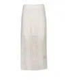 Essentiel Antwerp Handkerchief Mesh Embellished Beads Skirt In White