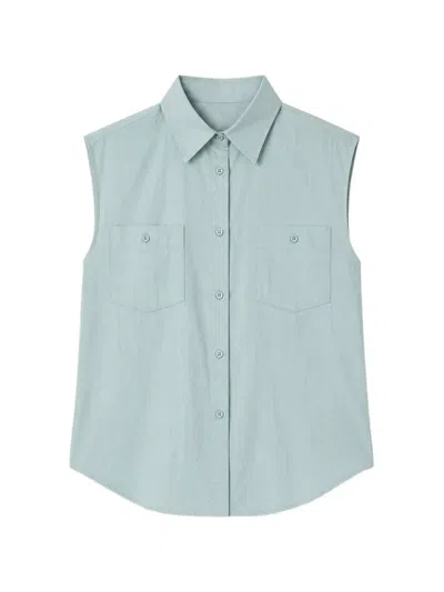 Essentiel Antwerp Sleveeless Shirt In Blue