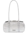 Essentiel Antwerp Small Metallic-effect Shoulder Bag In Gray