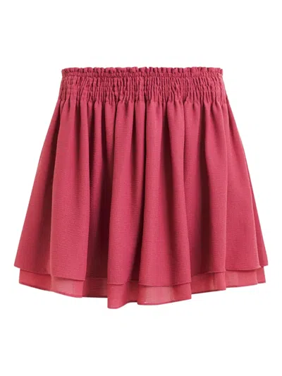 Essentiel Antwerp Smocked Mini Skirt In Brown