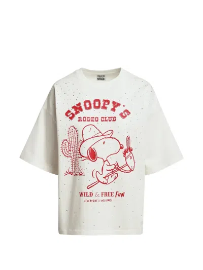 Essentiel Antwerp Snoopy Rhinestone-embellished T-shirt In White