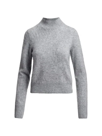 Essentiel Antwerp Stand-up Collar Ribbed-trim Sweater In Gray