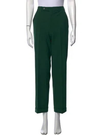 Pre-owned Essentiel Antwerp Straight Leg Pants In Green