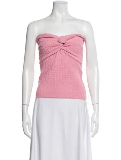 Pre-owned Essentiel Antwerp Strapless Crop Top W/ Tags In Pink