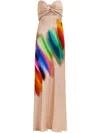 Essentiel Antwerp Hebbles Strapless Midi Dress In Neutrals