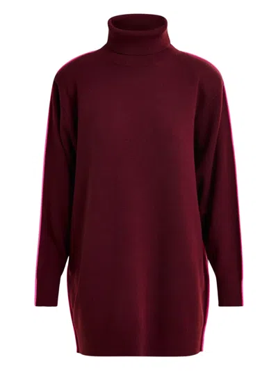 Essentiel Antwerp Stripe-detail Turtleneck Mini Dress In Brown