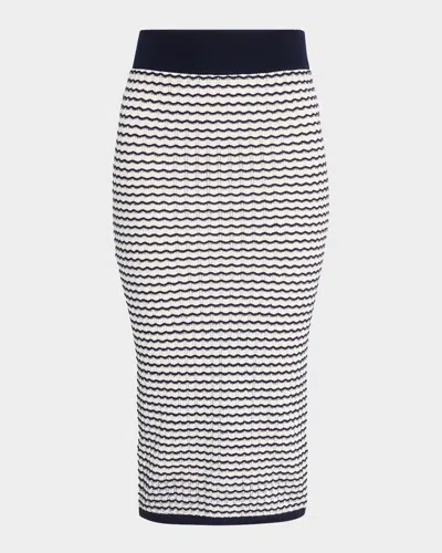 ESSENTIEL ANTWERP STRIPE KNIT MIDI SKIRT