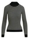 Essentiel Antwerp Stripe-pattern Sweater In Black