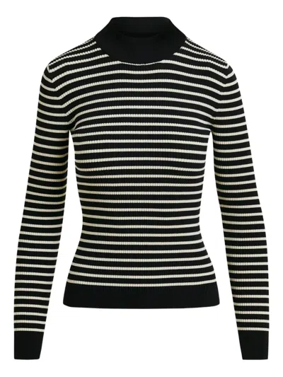 Essentiel Antwerp Stripe-pattern Sweater In Black