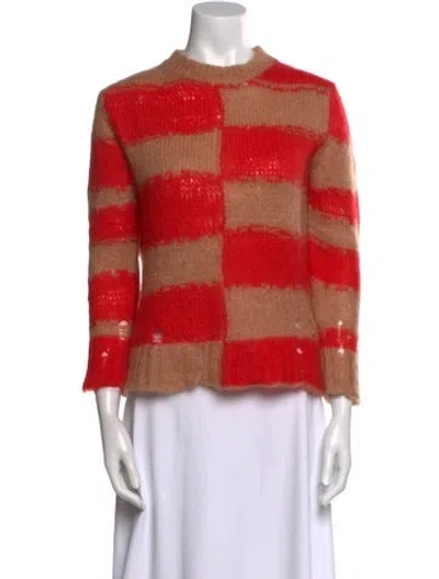 Pre-owned Essentiel Antwerp Striped Crew Neck Sweater In Red