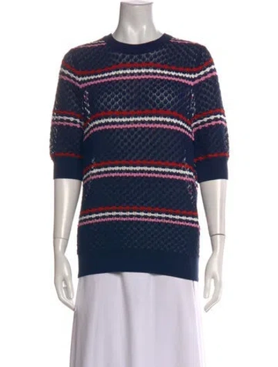 Pre-owned Essentiel Antwerp Striped Crew Neck Top In Blue