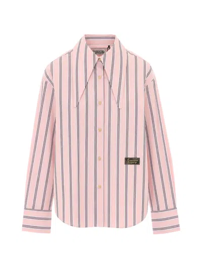Essentiel Antwerp Striped Logo-patch Shirt In Multi