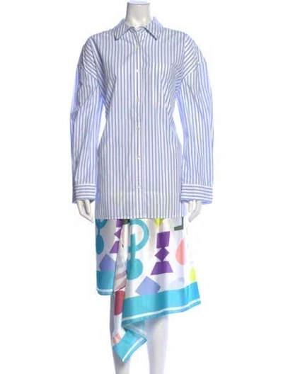 Pre-owned Essentiel Antwerp Striped Midi Length Dress In Multi