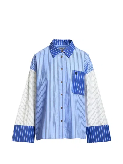 Essentiel Antwerp Striped Panelled Shirt In Multi