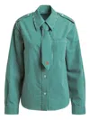 Essentiel Antwerp Striped-pattern Shirt In Green
