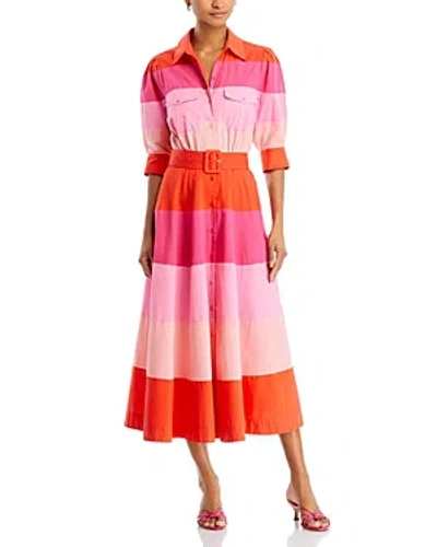 Essentiel Antwerp Striped Shirt Dress In Bubblegum