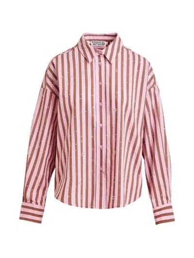 Essentiel Antwerp Striped Shirt In Pink