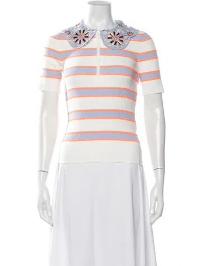 Pre-owned Essentiel Antwerp Striped Short Sleeve Polo W/ Tags In Multicolor