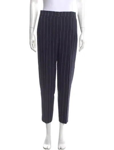 Pre-owned Essentiel Antwerp Striped Straight Leg Pants In Blue