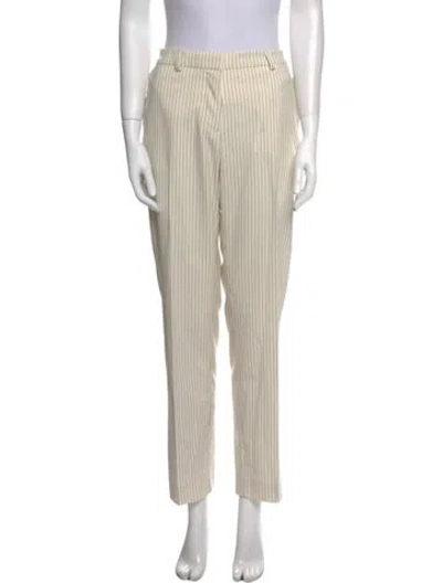 Pre-owned Essentiel Antwerp Striped Straight Leg Pants W/ Tags In Neutral