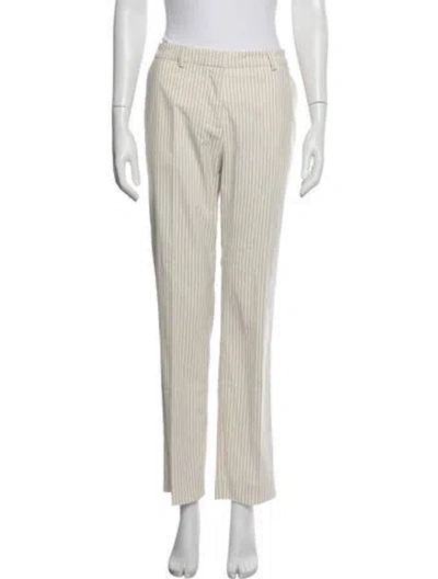 Pre-owned Essentiel Antwerp Striped Straight Leg Pants W/ Tags In Neutral