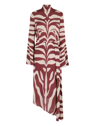 ESSENTIEL ANTWERP STRIPED TIE MIDI DRESS