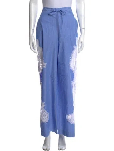 Pre-owned Essentiel Antwerp Striped Wide Leg Pants In Blue
