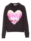 Essentiel Antwerp Heater Sequined Heart Sweatshirt In Blue