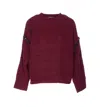 Essentiel Antwerp Indsay Embellished Sweater In Burgundy