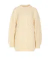 Essentiel Antwerp Grive Ecru Crewneck Sweater In White