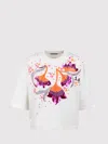 Essentiel Antwerp Hotanical Boxy Sweatshirt By Essentiel In White