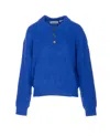 Essentiel Antwerp Imetal Jewel Button Polo In Blue