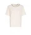 Essentiel Antwerp Rhinestone-embellished Cotton T-shirt In White