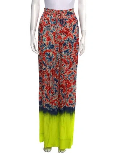 Pre-owned Essentiel Antwerp Tie-dye Print Wide Leg Pants W/ Tags In Green