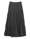 Essentiel Antwerp Tiered Sparkle Skirt In Gray