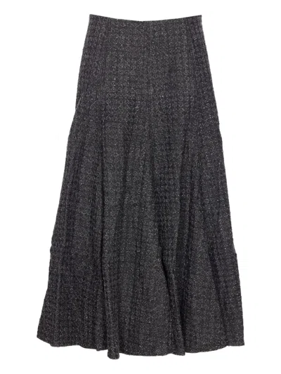 Essentiel Antwerp Tiered Sparkle Skirt In Gray
